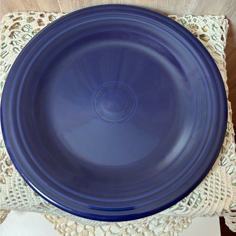 Fiesta Ware Fiestaware Vibrant Cobalt Blue Dinner Plate Retired Color